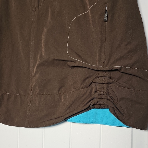 Mountain Hardware Sz 6 Brown Tennis Mini Skirt with Blue Accents - Picture 8 of 14